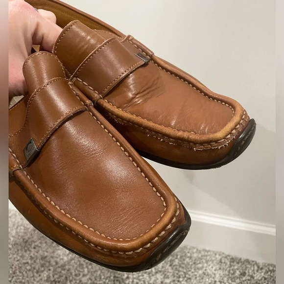 Coach men's caramel brown loafers, size 9.5 - Picture 7 of 16